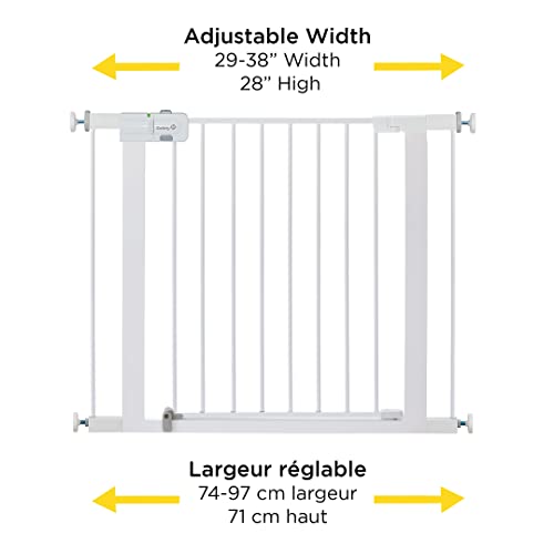 Safety 1st Easy Install Metal Baby Gate with Pressure Mount Fastening (White), Pack of 1 from Safety 1st