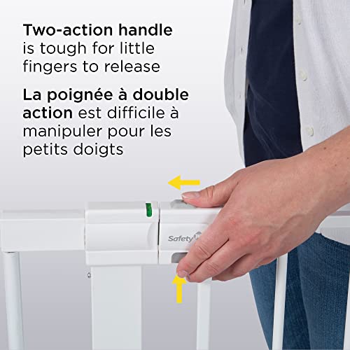 Safety 1st Easy Install Metal Baby Gate with Pressure Mount Fastening (White), Pack of 1 from Safety 1st