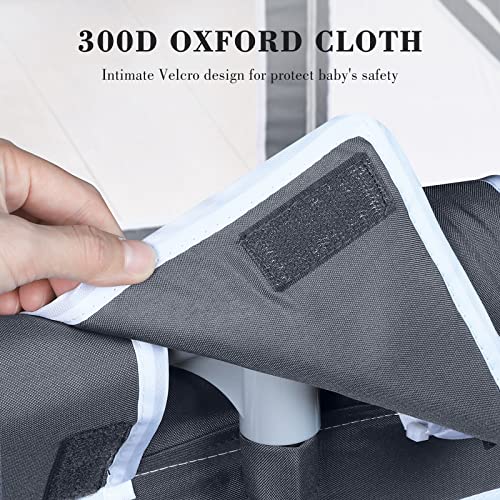 ANGELBLISS Baby Playpen, Large Playpen, Indoor&Outdoor,Sturdy Safety Play Yard with Super Soft Breathable Mesh,Kid's Fence for Toddlers(Black,63âx47â) from ANGELBLISS