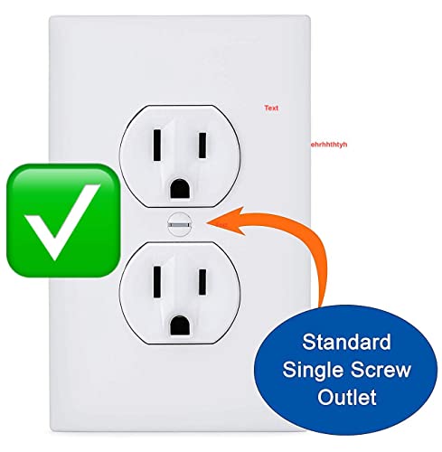 6-Pack Safety Innovations Self-closing (1Screw) Standard Outlet Covers - An Alternative To Wall Socket Plugs for Child Proofing Outlets (White) by Safety Innovations