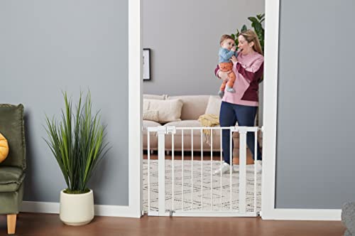 Safety 1st Easy Install Metal Baby Gate with Pressure Mount Fastening (White), Pack of 1 from Safety 1st