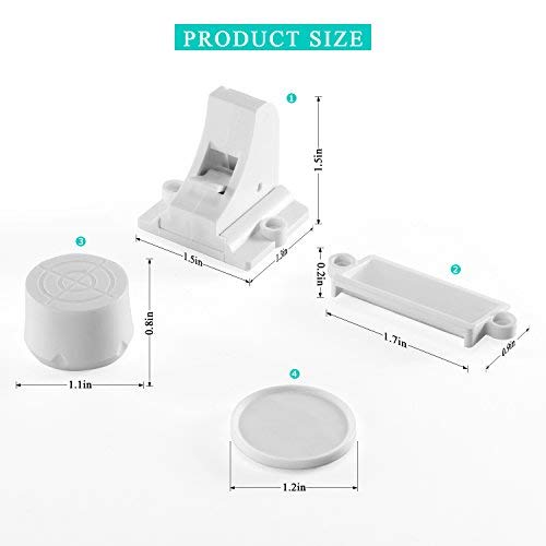 20 Pack Magnetic Cabinet Locks Baby Proofing - Vmaisi Children Proof Cupboard Drawers Latches - Adhesive Easy Installation from vmax