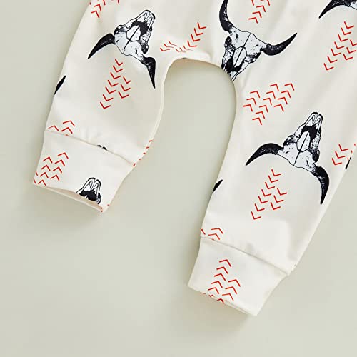 wdehow Newborn Toddler Baby Boys 2Pcs Outfits Long Sleeve Letters Sweatshirts Tops Cow Head Print Pants Fall Winter Clothes (Dark Blue, 0-6 Months) from wdehow