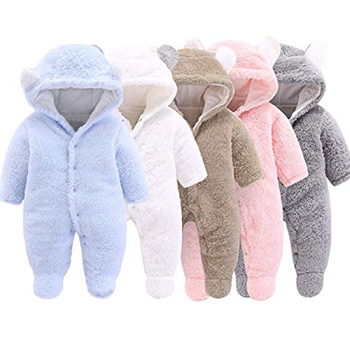XMWEALTHY Unisex Baby Clothes Winter Coats Cute Newborn Infant Jumpsuit Snowsuit Bodysuits Baby Gifts Girl Boy Khaki S from XMWEALTHY