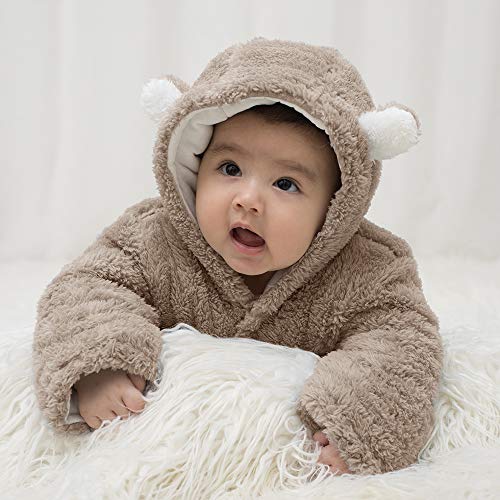 XMWEALTHY Unisex Baby Clothes Winter Coats Cute Newborn Infant Jumpsuit Snowsuit Bodysuits Baby Gifts Girl Boy Khaki S from XMWEALTHY