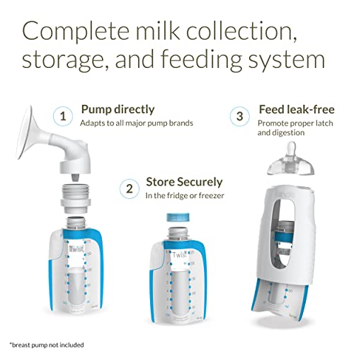 Kiinde Twist Universal Direct-Pump Feeding System and Warmer Gift Set for Breastmilk Collection, Freezing, Heating and Feeding, Free Foodi Starter Kit Included, New Mom Gift by Kiinde