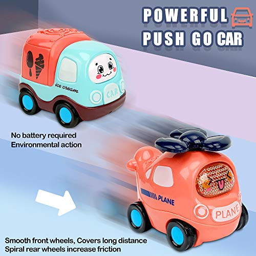 Baby Toy Cars for 1 Year Old Boy | 7 Set Push and Go Vehicles Friction Powered Cars Toy with Play Mat/Storage Bag for Toddlers | Early Educational Toys and Birthday Gift for 1 2 3 Years Old Boys Girls by Mengye