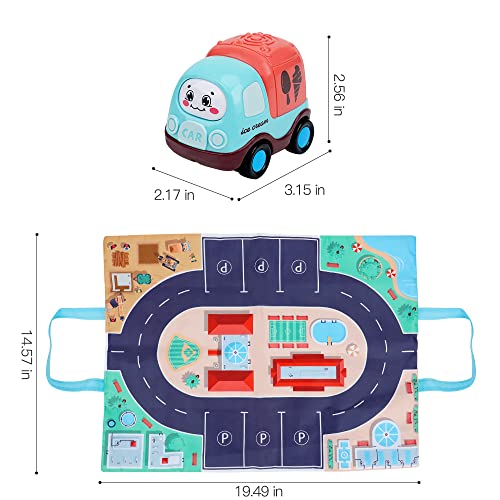 Baby Toy Cars for 1 Year Old Boy | 7 Set Push and Go Vehicles Friction Powered Cars Toy with Play Mat/Storage Bag for Toddlers | Early Educational Toys and Birthday Gift for 1 2 3 Years Old Boys Girls by Mengye