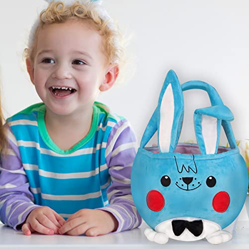 Easter Basket 2 Pack, Bunny Empty Easter Baskets for Kids, Cute Easter Basket for Boys Girls Toddle Baby, Easter Basket with Handle, Easter Decoration Bags, Easter Egg Hunt Bucket, Kids Gifts by XENTUMI