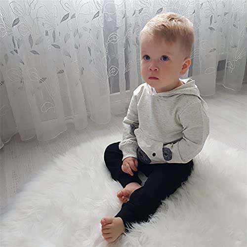 Toddler Infant Baby Boy Clothes Little Bear Long Sleeve Hoodie Tops Sweatsuit Pants Outfit Set (6-9 Months) from 
