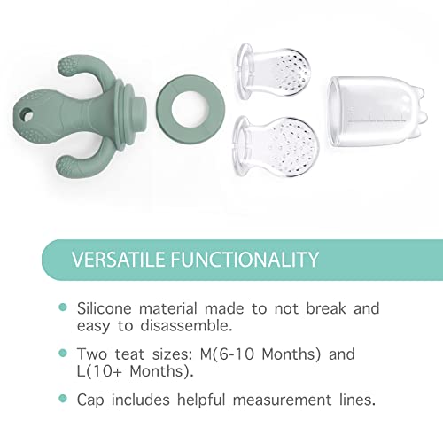 Little Twig Baby Fruit Feeder Pacifier Teether | Baby Food Freezer Tray with Lid | BPA Free Silicone Freezable Teether | Feeding Set for Breast Milk Ice Cubes, Baby Food, Vegetable Fruit Purees from Kittrich Corporation