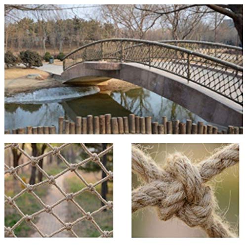RZM Climbing Net for Kids, Tree House Climbing Child Safety Net Stair Balcony Railing Protection Net Heavy Duty Hemp Rope Cargo Net Outdoor Hammock Playground Bird Nets child safety netting for balcon from RaoZhiMin-UK