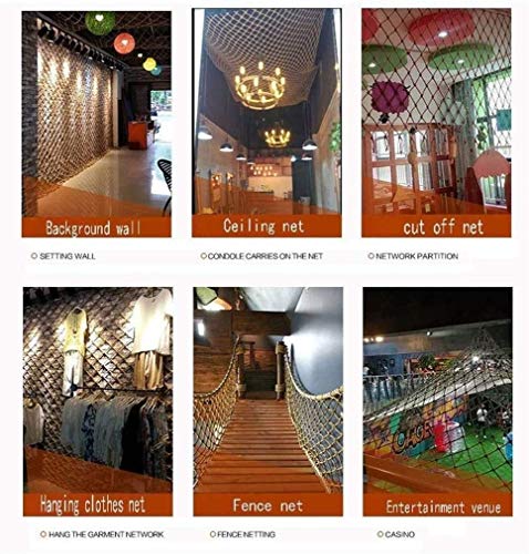 RZM Climbing Net for Kids, Tree House Climbing Child Safety Net Stair Balcony Railing Protection Net Heavy Duty Hemp Rope Cargo Net Outdoor Hammock Playground Bird Nets child safety netting for balcon from RaoZhiMin-UK