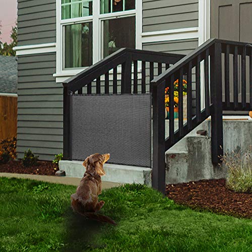 EasyBaby Retractable Baby Gate, 33" Tall, Extends up to 55'' Wide, Black / Child Safety Baby Gates, Pet Retractable Gates for Stairs, Doorways, Hallways, Indoor and Outdoor from EasyBaby