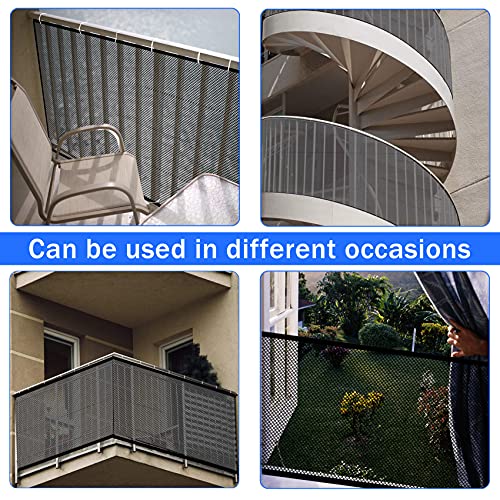 Stairway Net, Baby Gate for Stairs with No Drilling, Baby Safety Stairs Rail Net, 15 ft L x 2.66 ft H, Baby Safety Net Balcony Banister Stair Net for Child, Small pet,Toy- Indoor & Outdoor(Black) by CHELSOND