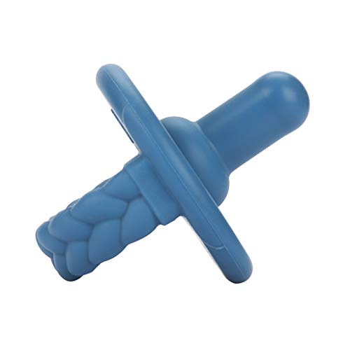 Itzy Ritzy Sweetie Soother Pacifier Set of 2 - Silicone Newborn Pacifiers with Collapsible Handle & Two Air Holes for Added Safety; Set of 2 in Deep Sea & Denim, Ages Newborn & Up by AmazonUs/ITZAD