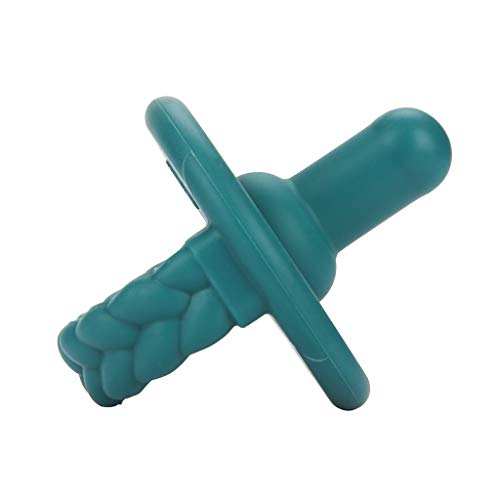 Itzy Ritzy Sweetie Soother Pacifier Set of 2 - Silicone Newborn Pacifiers with Collapsible Handle & Two Air Holes for Added Safety; Set of 2 in Deep Sea & Denim, Ages Newborn & Up by AmazonUs/ITZAD