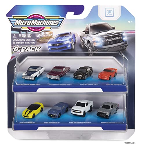 Micro Machines Multipack - Toy Cars and Collectables - Featuring 8 Cadillac and Chevrolet Vehicles - Play and Collect - Amazon Exclusive by Jazwares, LLC