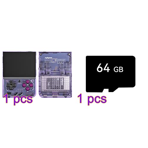DECI Miyoo Mini Handheld Game Console, 3.5-Inch 64G Mini Plus Portable Retro Arcade Video Gaming Console Emulators, Support Wi-Fi, Cortex-A7 Processor, Open-Source for Adult Kid - Purple by DECI
