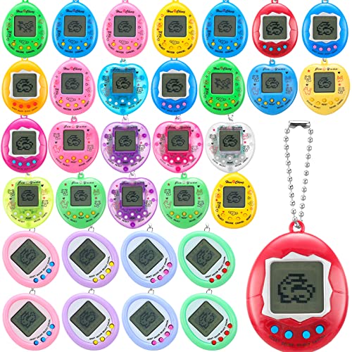 Jerify 36 Pieces Virtual Electronic Digital Pet Toys Retro Handheld Game Nostalgic 90s Toy with Key Chain for Boys Girls from Jerify