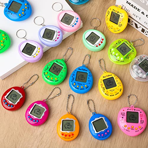 Jerify 36 Pieces Virtual Electronic Digital Pet Toys Retro Handheld Game Nostalgic 90s Toy with Key Chain for Boys Girls from Jerify