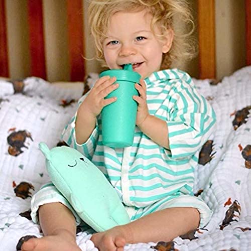 RE-PLAY 4pk - 10 oz. No Spill Sippy Cups for Baby, Toddler, and Child Feeding in Aqua, White, Blush and Grey | BPA Free | Made in USA from Eco Friendly Recycled Milk Jugs | Fresh+ from Re-Think It Inc.