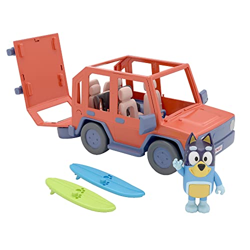 Bluey, 4WD Family Vehicle, with 1 Figure and 2 Surfboards | Customizable Car - Adventure Time | for Ages 3+ from Moose Toys