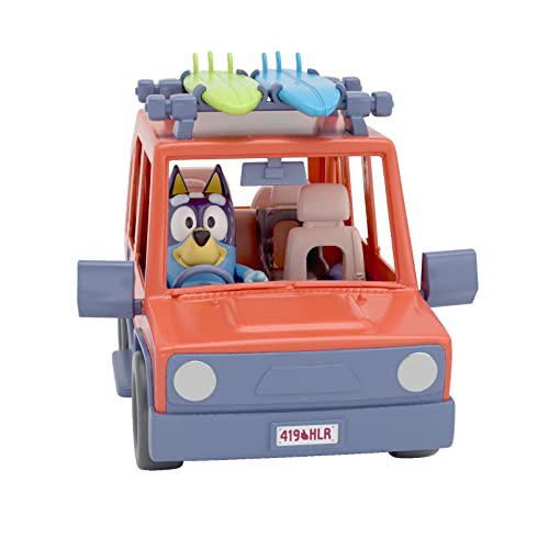Bluey, 4WD Family Vehicle, with 1 Figure and 2 Surfboards | Customizable Car - Adventure Time | for Ages 3+ from Moose Toys