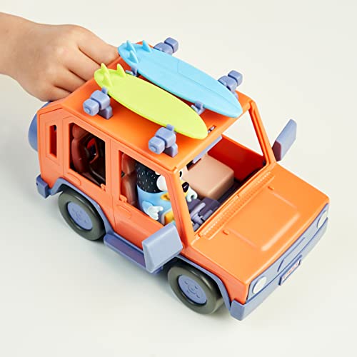 Bluey, 4WD Family Vehicle, with 1 Figure and 2 Surfboards | Customizable Car - Adventure Time | for Ages 3+ from Moose Toys