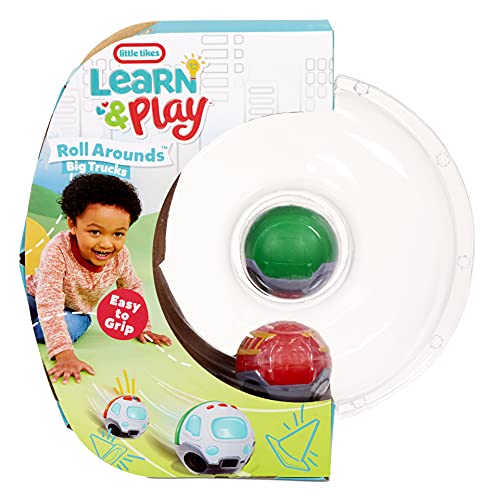 Little Tikes Learn & Play Roll Arounds Big Truck 2-Pack, Toy Vehicle and Ball Play in One, Easy Grip & Roll Cars- Birthday Gifts for Kids, Toddler Toys for Boys and Girls Ages 18 Months 1 2 3+ Years by MGA Entertainment