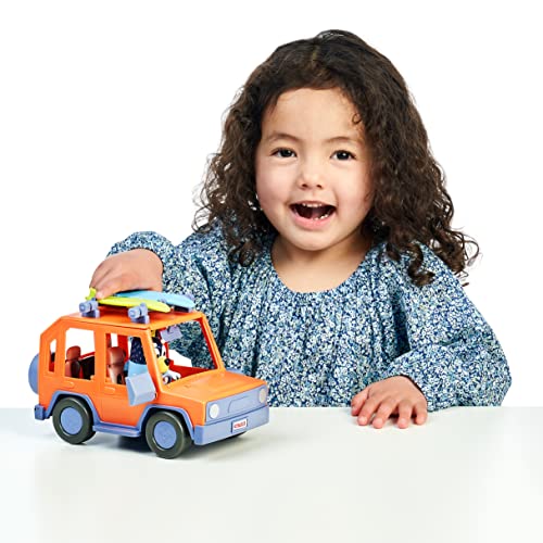 Bluey, 4WD Family Vehicle, with 1 Figure and 2 Surfboards | Customizable Car - Adventure Time | for Ages 3+ from Moose Toys