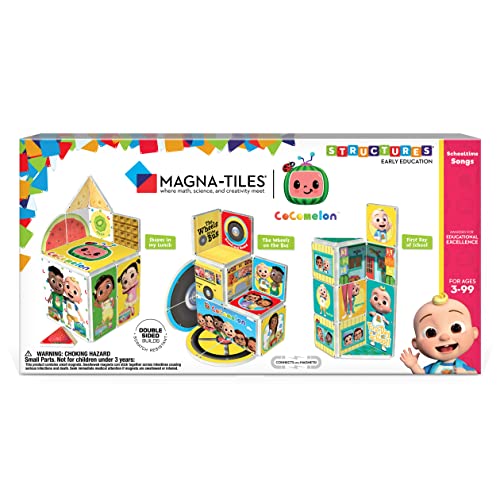 CreateOn CoComelonÂ® Schooltime Songs Magna-Tiles Structure Set, Magnetic Kids Building Toys, Educational Stem Toys for Ages 3+, 36 Pieces from CreateOn