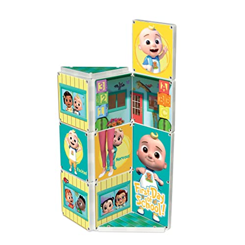 CreateOn CoComelonÂ® Schooltime Songs Magna-Tiles Structure Set, Magnetic Kids Building Toys, Educational Stem Toys for Ages 3+, 36 Pieces from CreateOn