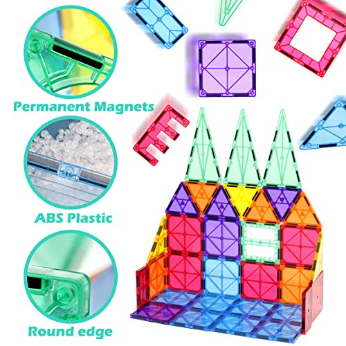 Magnetic Tiles Building Blocks STEM Magnet Blocks Toys for 3+ Year Old Boys and Girls,Educational Toy Gifts for Toddlers Kids Develop Children's Ability to Observe,Imagine,Practice. by BigShu