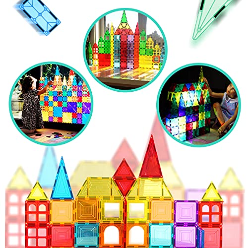 Magnetic Tiles Building Blocks STEM Magnet Blocks Toys for 3+ Year Old Boys and Girls,Educational Toy Gifts for Toddlers Kids Develop Children's Ability to Observe,Imagine,Practice. by BigShu