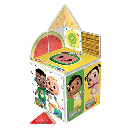 CreateOn CoComelonÂ® Schooltime Songs Magna-Tiles Structure Set, Magnetic Kids Building Toys, Educational Stem Toys for Ages 3+, 36 Pieces from CreateOn