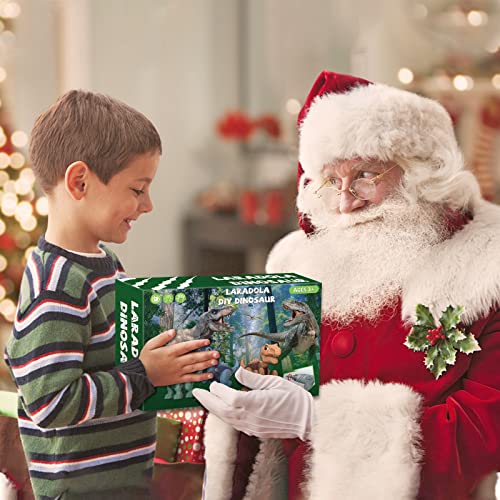 Dinosaur Toys for 3 4 5 6 7 Year Old Boys, Take Apart Dinosaur Toys for Kids 3-5 STEM Construction Building Toys with Electric Drill for Kids Ages 3-8, Dinosaur Toy Christmas Birthday Gifts Boys Girls by Laradola