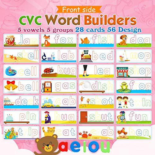 See & Spell Matching Letter Game Toy for Kids,Learning Educational Toy for 3 4 5 6 Years Old Boys and Girls,Preschool/Kindergarten Learning Activities,Shape & Color Recognition Game,CVC Word Builders from Shemira