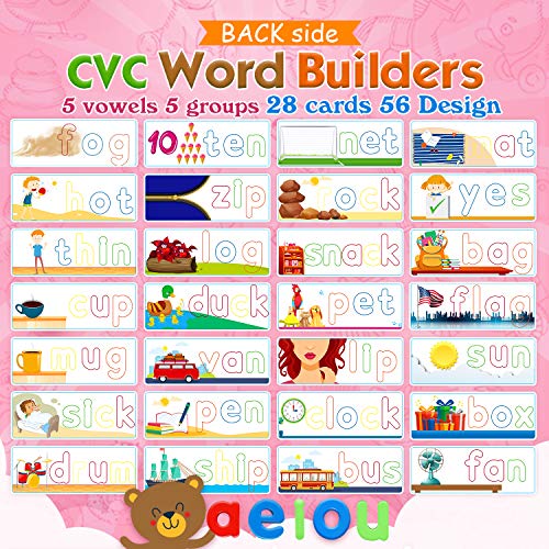 See & Spell Matching Letter Game Toy for Kids,Learning Educational Toy for 3 4 5 6 Years Old Boys and Girls,Preschool/Kindergarten Learning Activities,Shape & Color Recognition Game,CVC Word Builders from Shemira
