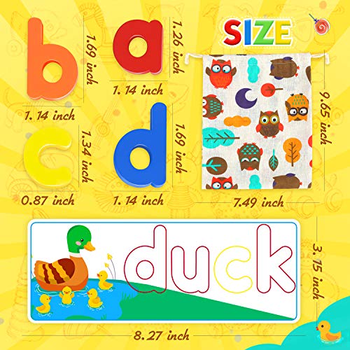 See & Spell Matching Letter Game Toy for Kids,Learning Educational Toy for 3 4 5 6 Years Old Boys and Girls,Preschool/Kindergarten Learning Activities,Shape & Color Recognition Game,CVC Word Builders from Shemira