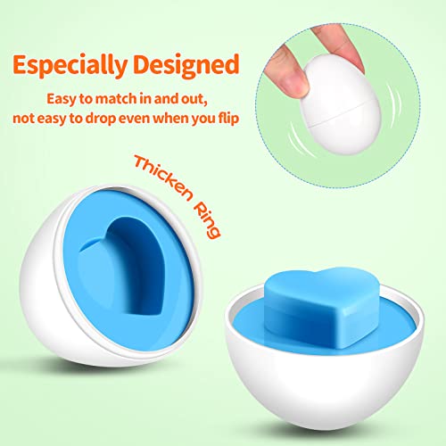 CPSYUB Egg Toys for Toddlers 1-3, Easter Eggs Learning Toys for 1, 2, 3 Year Old Girls/Boys, Montessori Egg Matching Toy Educational Color & Shape Recognition Skills Gifts Toys BPA Free (12 Eggs) by ASPWISH