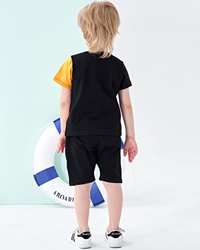 KIMI BEAR 18 Months Boy Clothes Toddler Baby Boy Clothes Summer Mamas Boy Outfits Cotton Bermuda Shorts Set Playwear Cute 24 Month Boy Clothes Orange by 