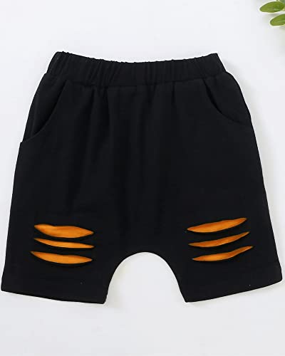 KIMI BEAR 18 Months Boy Clothes Toddler Baby Boy Clothes Summer Mamas Boy Outfits Cotton Bermuda Shorts Set Playwear Cute 24 Month Boy Clothes Orange by 