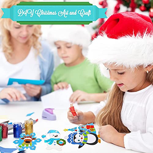 Christmas Crafts for Kids, Christmas Arts and Crafts DIY Christmas Tree Ornament Kit Make Your Own Christmas Craft Projects for Kids Ages 4-8 8-12, 4 Styles (48 Sets) by Civaner