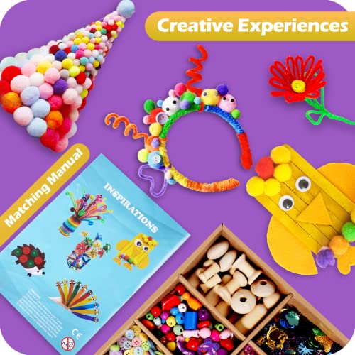 Arts and Crafts for Kids, 2200+ Piece Craft Kit Library in a Box for Kids Age 4 5 6 7 8 9 10 11 & 12 Year Old Boys & Girls, Crafting Supplies Set, Craft Box for Kids, Gift Ideas for Kids Art Kits from HFHCGY-001