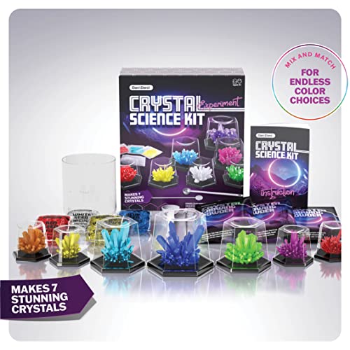 Crystal Growing Kit for Kids - Science Experiments Gifts for Boys & Girls Ages 8-14 Year Old - Discovery STEM Toys for Kids & Teen Age Boy/Girl Arts & Crafts Kits - Cool Educational Ideas by Dan&Darci