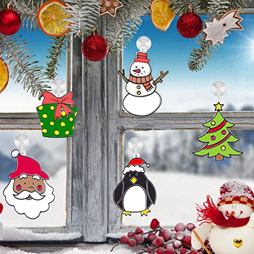 JOYIN 51 Pcs Christmas DIY Art & Craft Painting Kit for Kids Paint Gift Includes Suncatchers, Rocks, Magnet Tiles and Wooden Magnets, Decorate Your Own Christmas Party Favors Family Craft Activities by Joyin Inc