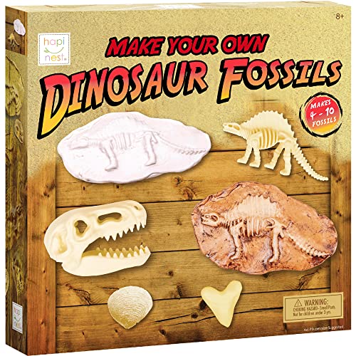 Hapinest Make Your Own Dinosaur Fossils Arts and Crafts Kit for Kids Boys Girls Ages 8 9 10 11 12 Years Old by Island Genius