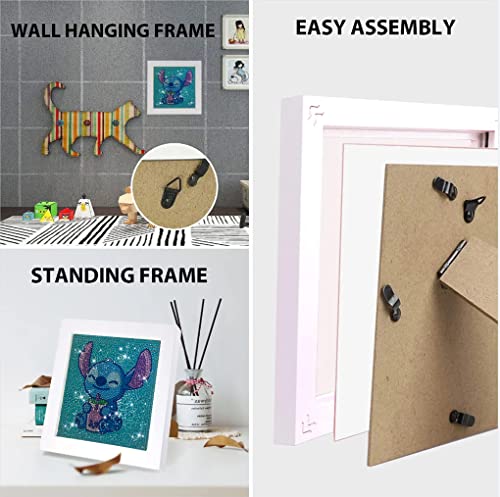 Diamond Painting Kits for Kids, 5D Full Drill Diamond Art with Wooden Frame Cartoon Diamond Dotz for Kids Ages 6-8-10-12 7X7 inch from Eiazuiks