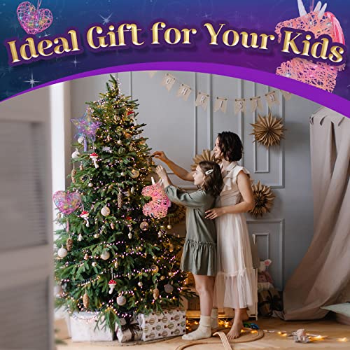 Careenoah Unicorn Craft Gifts for Girls, 3 Pack Arts and Crafts for Kids Ages 6-12 Unicorn Toys 3D String Art Kit Christmas Birthday Gifts for Age 8 9 10 11 12 Girls and Boys,Unicorn Star Heart from Careenoah